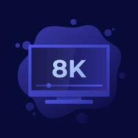 8k televisão ícone, vetor Projeto