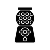 ícone de glifo preto de máquina de chicletes vetor