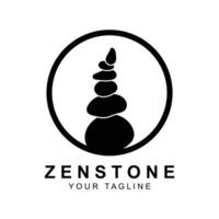 zen pedra silhueta logotipo vetor ilustração Projeto com criativo idéia