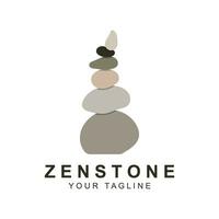 zen pedra silhueta logotipo vetor ilustração Projeto com criativo idéia