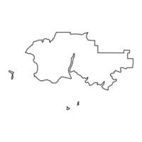 terça-feira mun distrito mapa, administrativo divisão do hong kong. vetor ilustração.