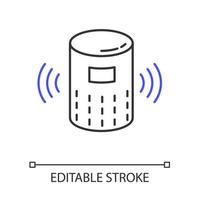 conjunto de ícones lineares de alto-falante inteligente vetor