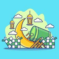 Ramadhan kareem plano ilustração vetor