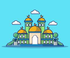 ilustração plana de mesquita vetor