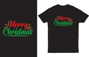 alegre Natal texto ilustração camiseta Projeto Além disso Boa para restaurantes, bar, cartazes, cumprimento cartões, bandeiras, têxteis, presentes, camisas, canecas. vetor