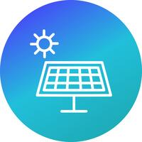 Ícone de vetor de energia solar