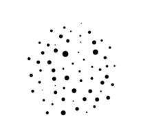 vetor de meio-tom abstrato esfera de pontos pretos aleatórios