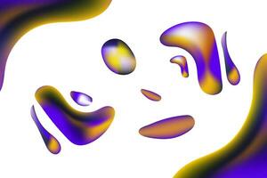 aterrissagem página abstrato modelo fluido local na rede Internet 3d bolha formas fundo. abstrato gradiente forma projeto, moderno dinâmico líquido gráfico vetor