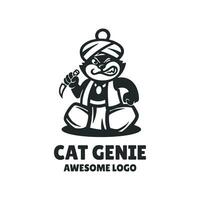 ilustração vetor gráfico do gato gênio, Boa para logotipo Projeto