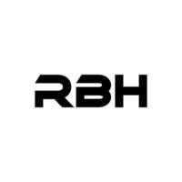 rbh carta logotipo projeto, inspiração para uma único identidade. moderno elegância e criativo Projeto. marca d'água seu sucesso com a impressionante isto logotipo. vetor