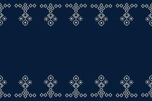 étnico geométrico tecido padronizar Cruz ponto.ikat bordado étnico oriental pixel padronizar azul fundo. resumo,vetor,ilustração. textura, roupas, moldura, decoração, motivos, seda, papel de parede. vetor