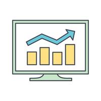 Ícone de vetor de gráfico de negócios