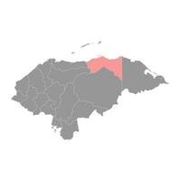 cólon departamento mapa, administrativo divisão do Honduras. vetor ilustração.