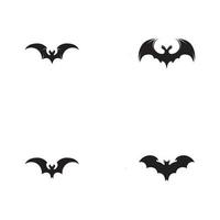 modelo de logotipo de ícone de vetor de morcego