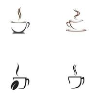 ícone de vetor de modelo de logotipo de xícara de café - vetor