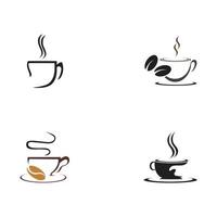 ícone de vetor de modelo de logotipo de xícara de café - vetor