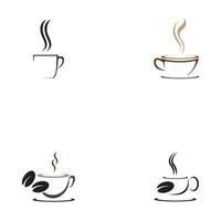 ícone de vetor de modelo de logotipo de xícara de café - vetor