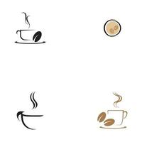 ícone de vetor de modelo de logotipo de xícara de café - vetor