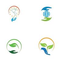 design de ilustração vetorial de logotipo do dia mundial da terra vetor