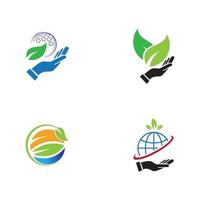 design de ilustração vetorial de logotipo do dia mundial da terra vetor