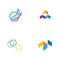 design de conceito de logotipo moderno para fintech e tecnologia de finanças digital vetor