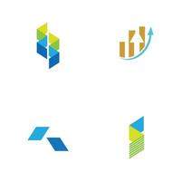 design de conceito de logotipo moderno para fintech e tecnologia de finanças digital vetor