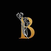 letra b logotipo combinação beleza logotipo ícone vetor premium