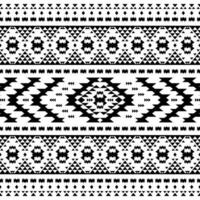 geométrico folclore desatado étnico padronizar. asteca e navajo tribal estilo com nativo motivo. Preto e branco cores. Projeto para tecido, têxtil, ornamento, roupas, fundo, invólucro, batik. vetor