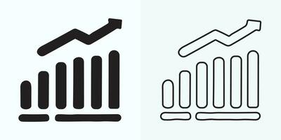 crescendo gráfico ícone, Barra gráfico ícone, infográfico, crescimentos gráfico coleção para o negócio melhoria análise, diagrama símbolo, financeiro lucro gráfico Barra vetor ilustração