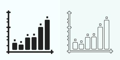 crescendo gráfico ícone, Barra gráfico ícone, infográfico, crescimentos gráfico coleção para o negócio melhoria análise, diagrama símbolo, financeiro lucro gráfico Barra vetor ilustração