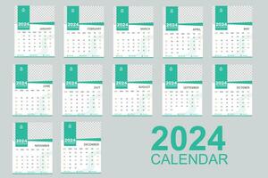 calendário para a 2024 ano calendário 2024 modelo feliz Novo ano 2024 calendário Projeto vetor