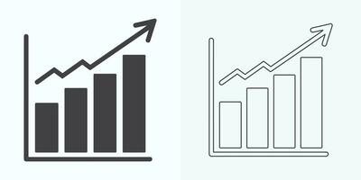 crescendo gráfico ícone, Barra gráfico ícone, infográfico, crescimentos gráfico coleção para o negócio melhoria análise, diagrama símbolo, financeiro lucro gráfico Barra vetor ilustração