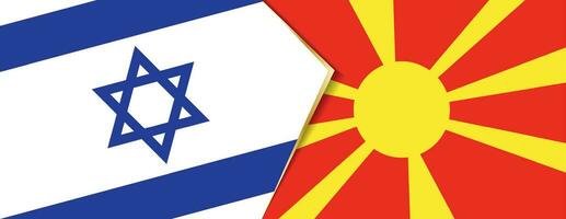 Israel e Macedônia bandeiras, dois vetor bandeiras.