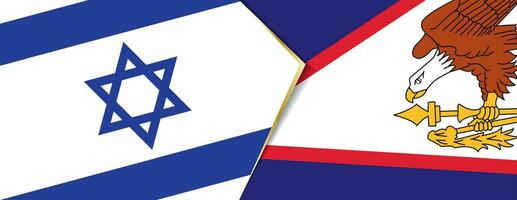 Israel e americano samoa bandeiras, dois vetor bandeiras.