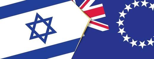 Israel e cozinhar ilhas bandeiras, dois vetor bandeiras.