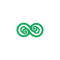 maori círculo Koru espiral ah, o carta logotipo Projeto vetor modelo