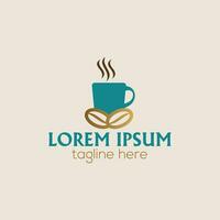 café fazer compras canto logotipo, elegante café logotipo Projeto com moderno estilo ilustração vetor