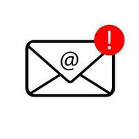 ícone do mail isolado no fundo branco vetor