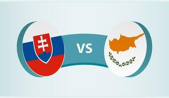 Eslováquia versus Chipre, equipe Esportes concorrência conceito. vetor