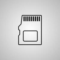 micro SD memória cartão ícone vetor ilustração