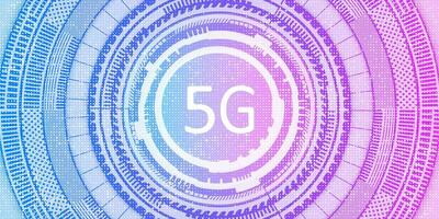 5g rede Novo sem fio Móvel Internet Wi-fi conexão bandeira vetor
