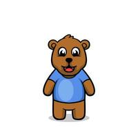 Urso de pelúcia Urso mascote desenho animado vetor