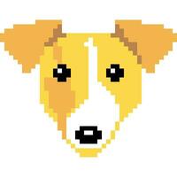 cachorro desenho animado ícone dentro pixel estilo vetor