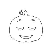 Halloween assustador abóbora em estilo simples conceito de desenho animado  de férias 3489206 Vetor no Vecteezy