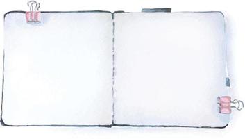 caderno aquarelas abertas 1 vetor