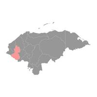 lempira departamento mapa, administrativo divisão do Honduras. vetor ilustração.