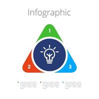 opções de infográfico de triângulo de negócios para apresentação vetor