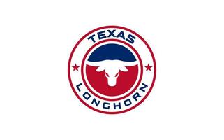 texas longhorn búfalo touro gado logotipo Projeto vetor