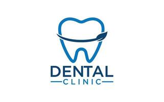 dental clínica vetor logotipo Projeto. dentista logotipo