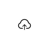 nuvem Informática ícone. solteiro Alto qualidade esboço símbolo para rede Projeto .preto esboço em branco fundo vetor